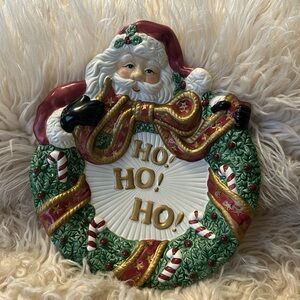 Fitz and Floyd Ceramic Christmas plate